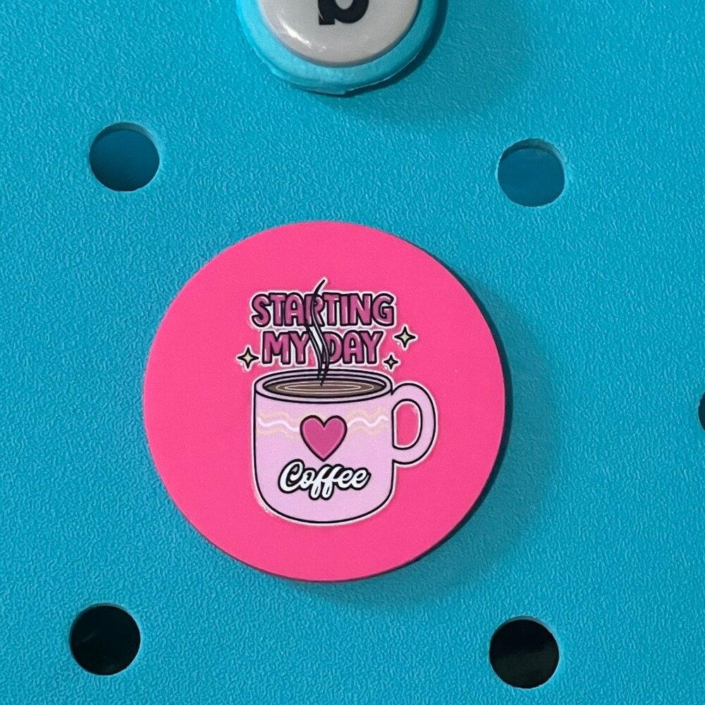 Coffee Lover Bogg Charm-Coffee Bogg Bit-Starting My Day Coffee Bogg Charm-New!